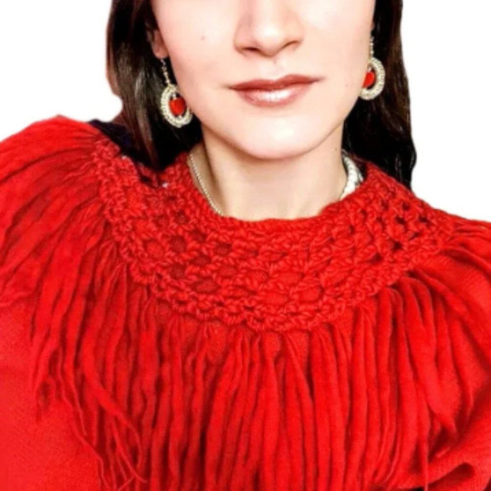 Nord Fringe Collar Burnt Red